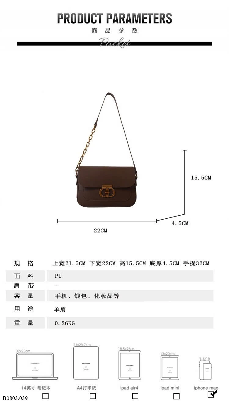 TÚI XÁCH NỮ KHOÁ D VÀNG Sỉ 87k