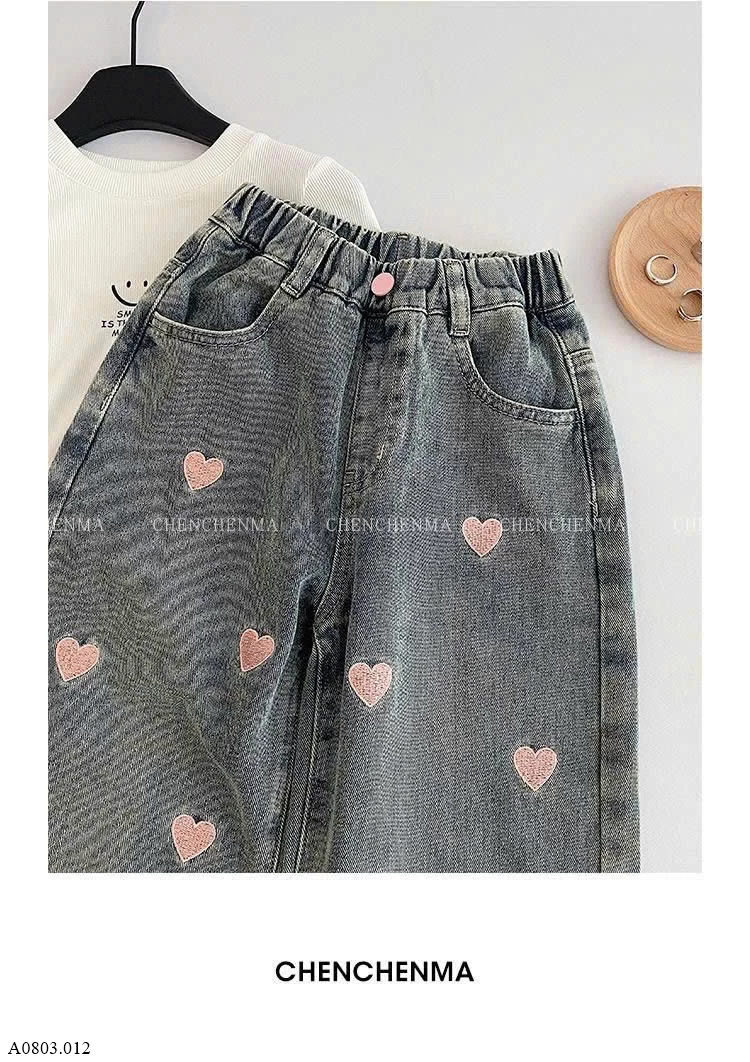 QUẦN JEAN TRÁI TIM    Sỉ 105k