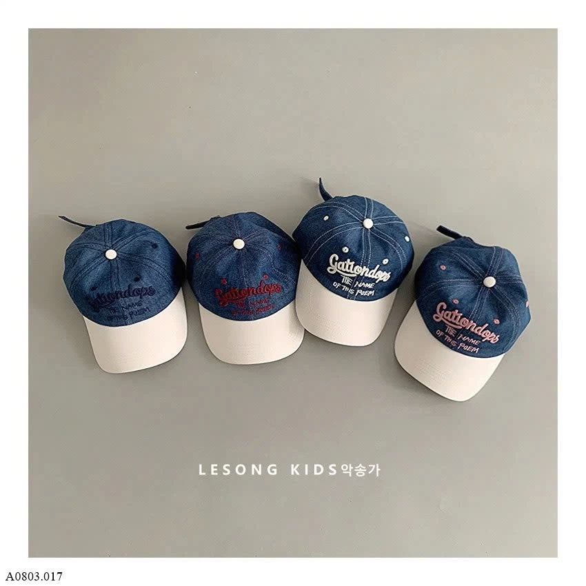 MŨ LƯỠI TRAI DENIM CHO BÉ    Sỉ 80k