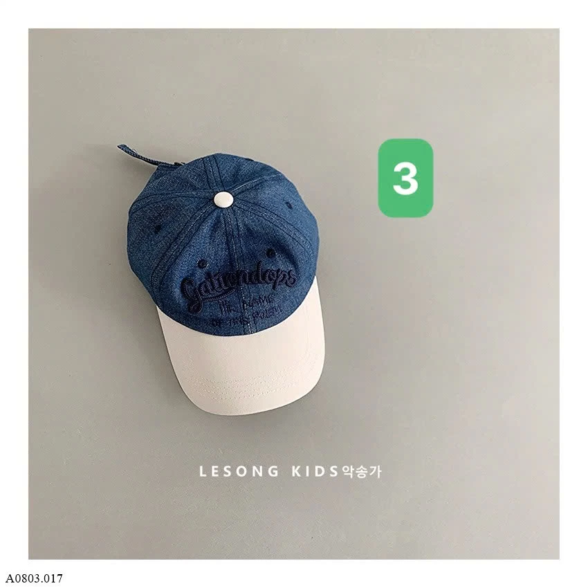 MŨ LƯỠI TRAI DENIM CHO BÉ    Sỉ 80k