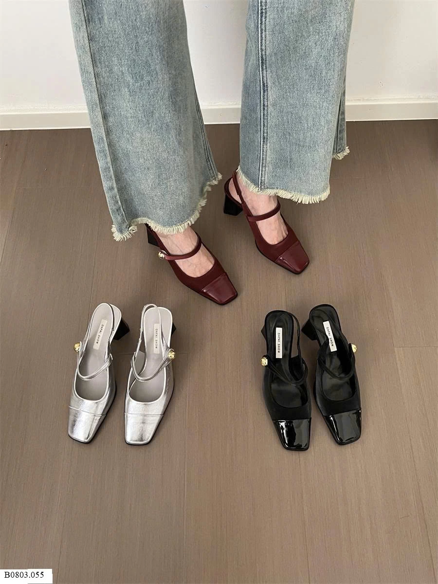 GIÀY CAO GÓT NỮ MŨI VUÔNG HỞ GÓT   Sỉ 185k