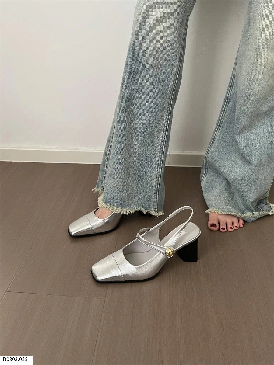 GIÀY CAO GÓT NỮ MŨI VUÔNG HỞ GÓT   Sỉ 185k