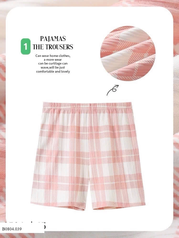 QUẦN KẺ COTTON MẶC NHÀ       Sỉ 90k