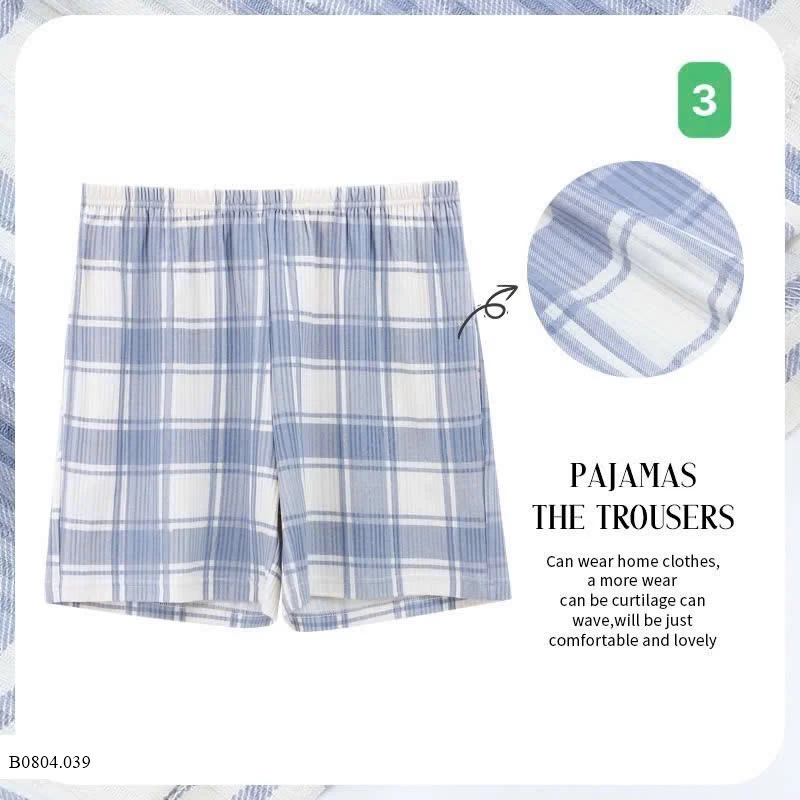 QUẦN KẺ COTTON MẶC NHÀ       Sỉ 90k