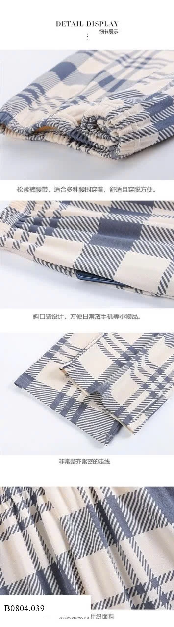 QUẦN KẺ COTTON MẶC NHÀ       Sỉ 90k