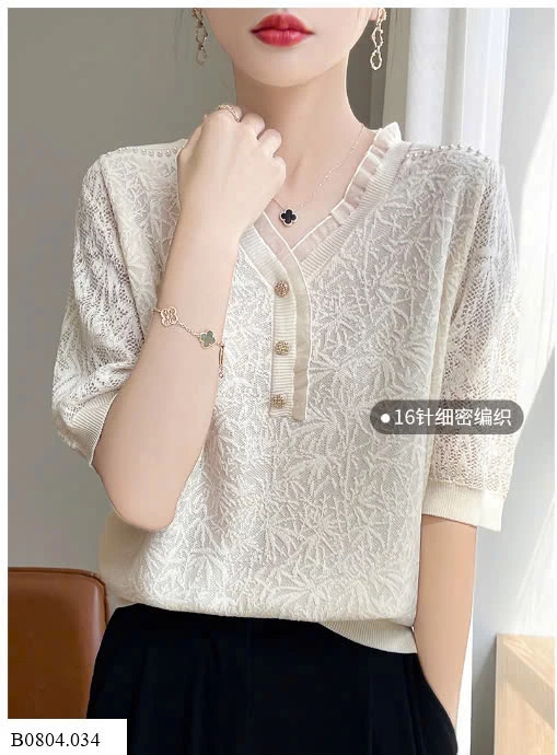  ÁO TAY LỠ CỔ VIỀN BÈO CHO NỮ    Sỉ 115k
