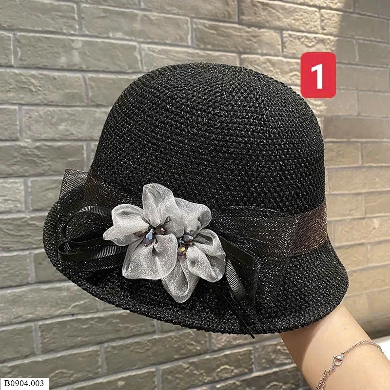 MŨ VÀNH TRÒN ĐÍNH HOA CHO NỮ   Sỉ 72k