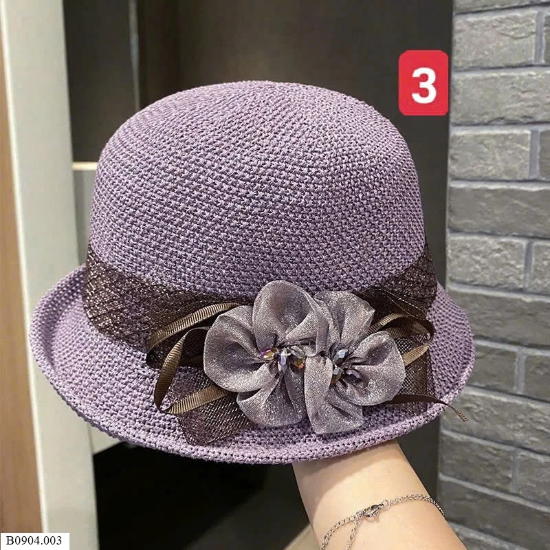 MŨ VÀNH TRÒN ĐÍNH HOA CHO NỮ   Sỉ 72k