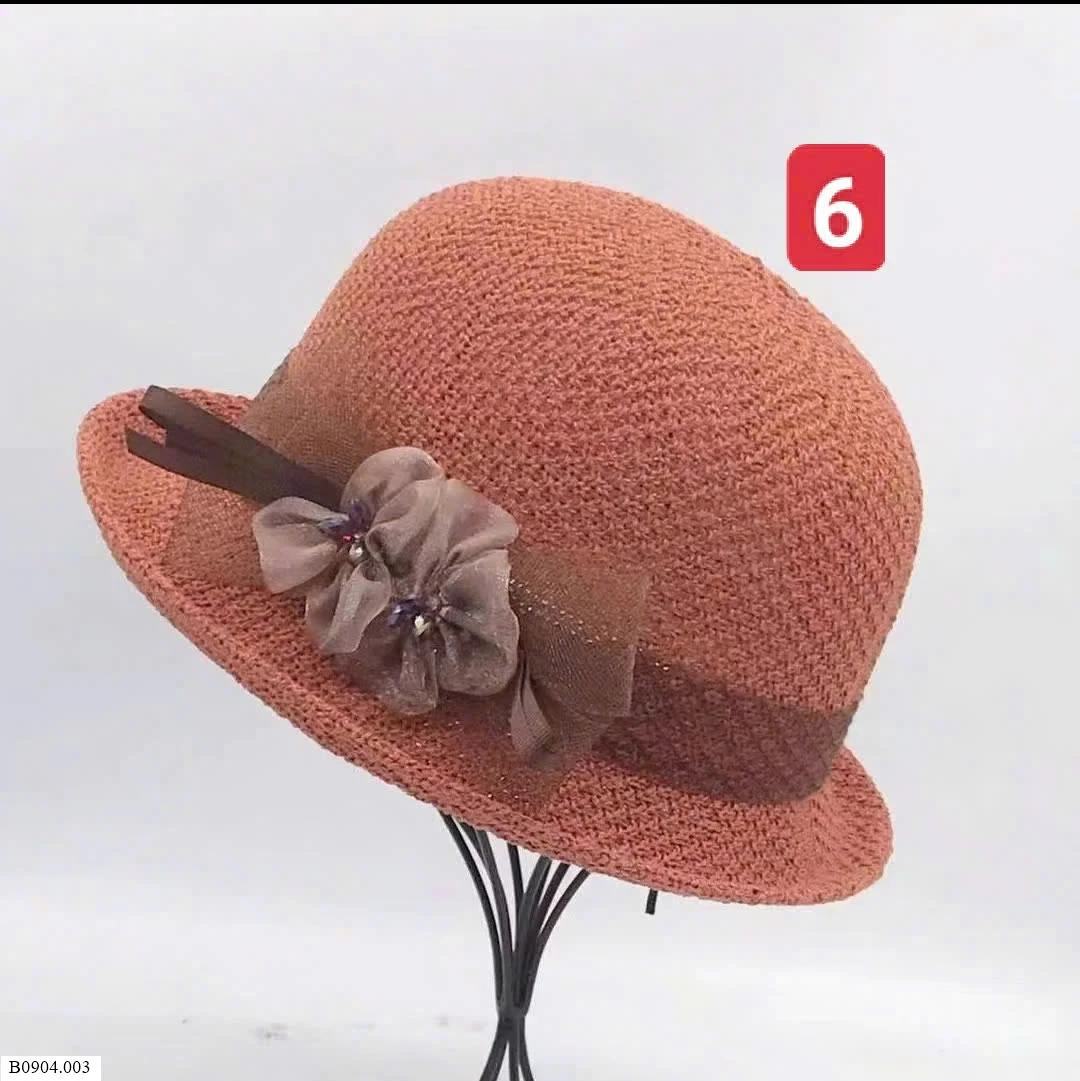 MŨ VÀNH TRÒN ĐÍNH HOA CHO NỮ   Sỉ 72k