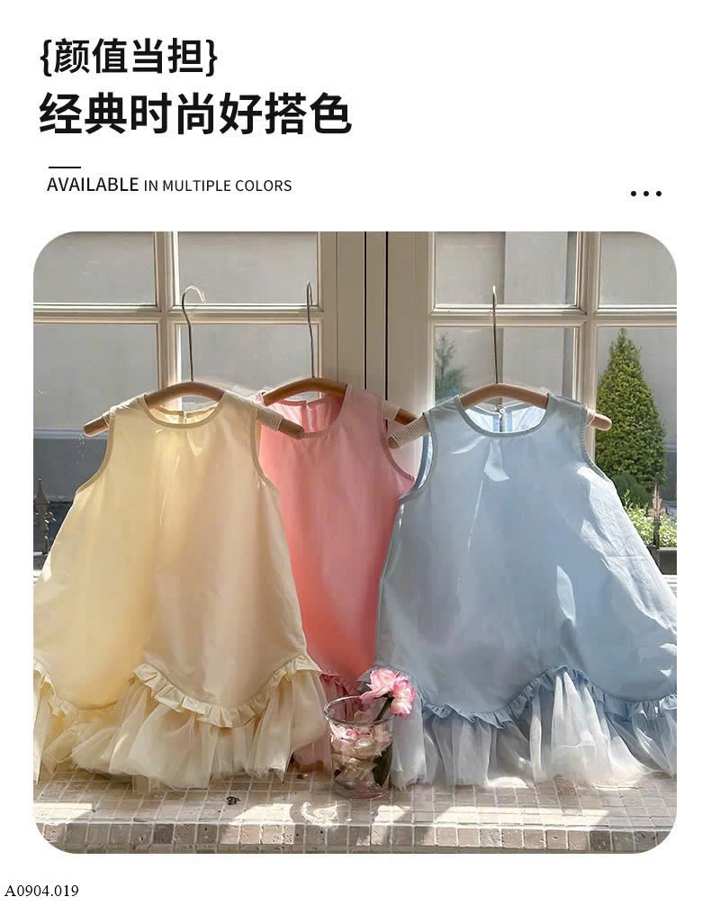 VÁY CÔNG CHÚA VIỀN REN    Sỉ 137k