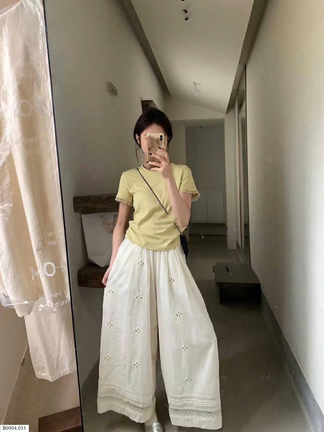 QUẦN ỐNG RỘNG HOA PHỐI REN  Sỉ  232k