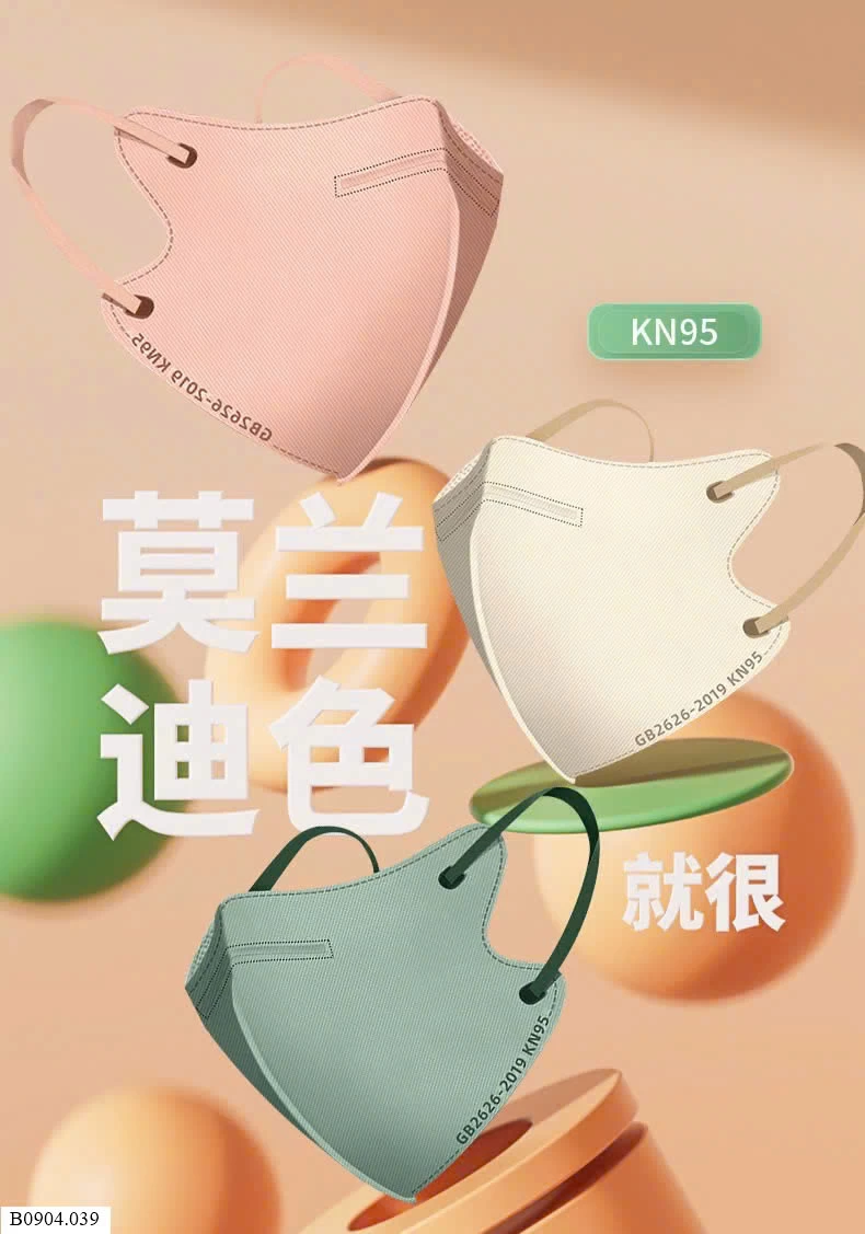 SET 100C KHẨUTRANG MORANDI KN95   72k/ 1 sét 100 chiếc 1 màu hoặc mix màu