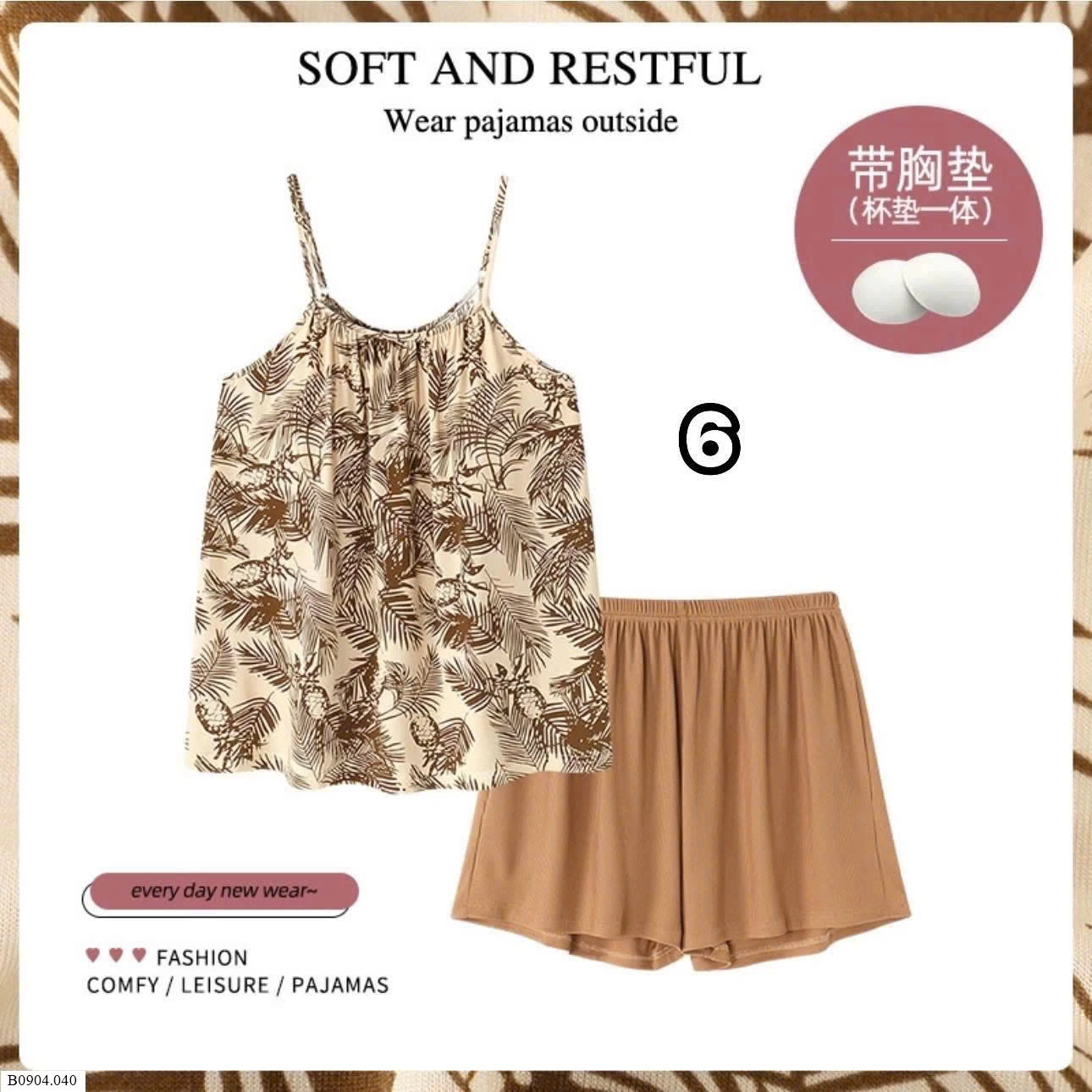 BỘ MẶC NHÀ KÈM BRA Bộ dài (số 1,2 ) : 110k Bộ cộc ( số 3) : 106k bộ sát nách ( số 4) : 98k bộ 2 dây ( số 5,6) : 92k