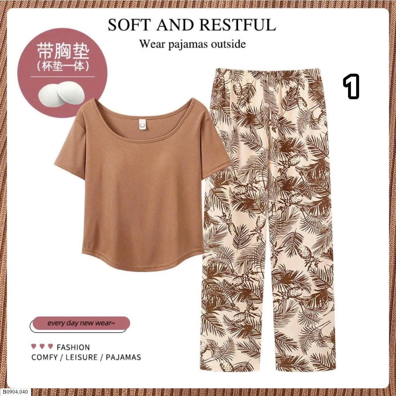 BỘ MẶC NHÀ KÈM BRA Bộ dài (số 1,2 ) : 110k Bộ cộc ( số 3) : 106k bộ sát nách ( số 4) : 98k bộ 2 dây ( số 5,6) : 92k
