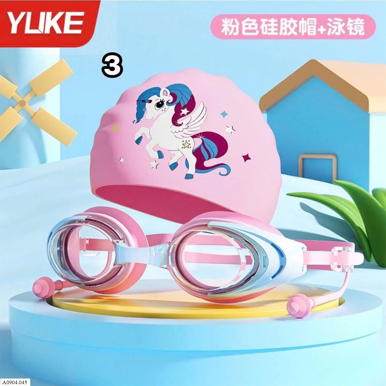 SET MŨ KÈM KÍNH BƠI CHO BÉ YUKE     Sỉ 74k/ 1 sét