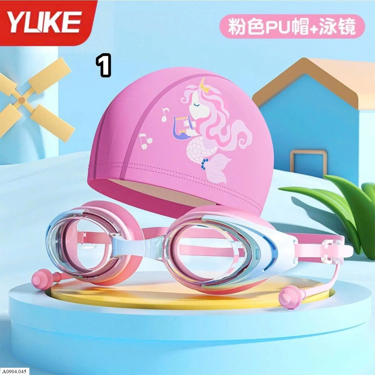 SET MŨ KÈM KÍNH BƠI CHO BÉ YUKE     Sỉ 74k/ 1 sét