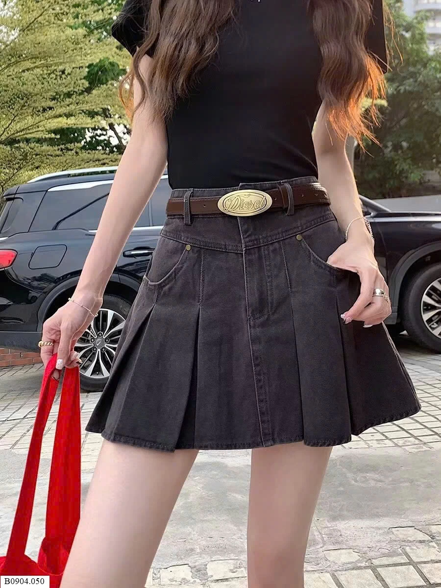 VÁY DENIM XẾP LY NỮ  Sỉ 129k