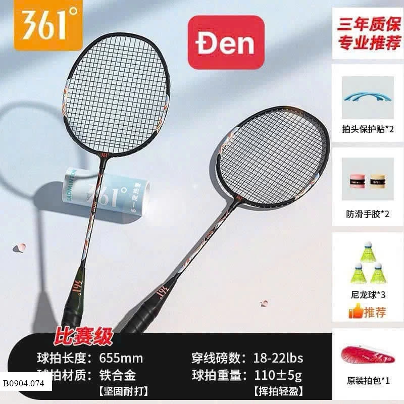 VỢT CẦU LÔNG 361   Sỉ 169k/ 1 bộ