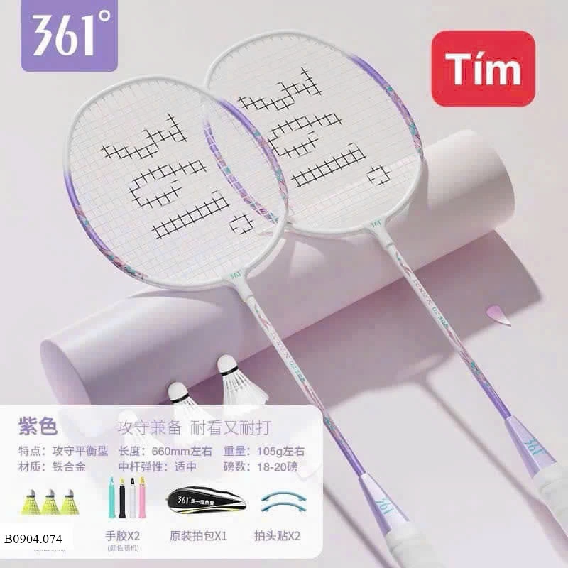 VỢT CẦU LÔNG 361   Sỉ 169k/ 1 bộ