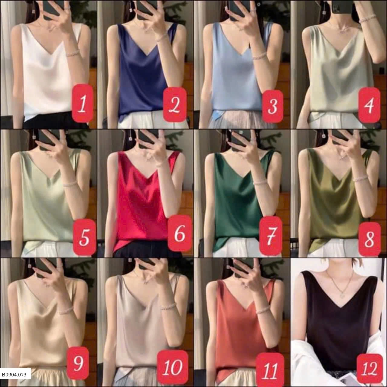 ÁO LỤA SÁT NÁCH NỮ    Sỉ 70k