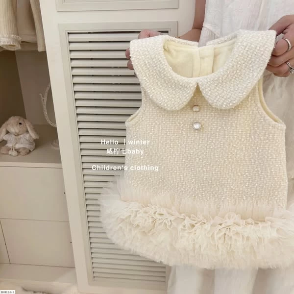VÁY SÁT NÁCH CỔ SEN PHỐI VOAN BG SỈ 227K/  1CHIẾC