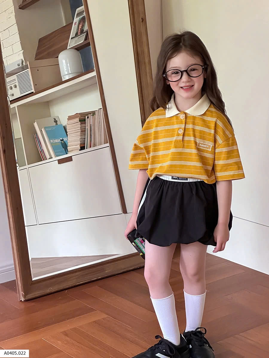 Set áo polo kẻ ambb mix quần bom AMBB  Sỉ Giá: sz 90-150/ sz 160/ Sz 170 áo: 112k/ 122k/130k quần: 123k /133k /145k