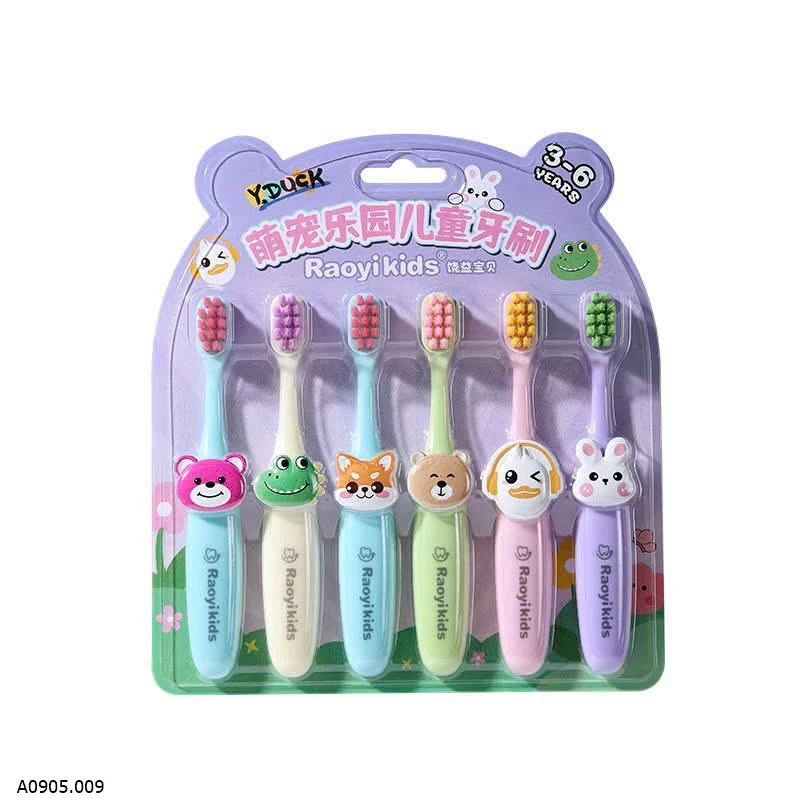 SET 6 BÀN CHẢI CHO BÉ   Sỉ 35k/1 set