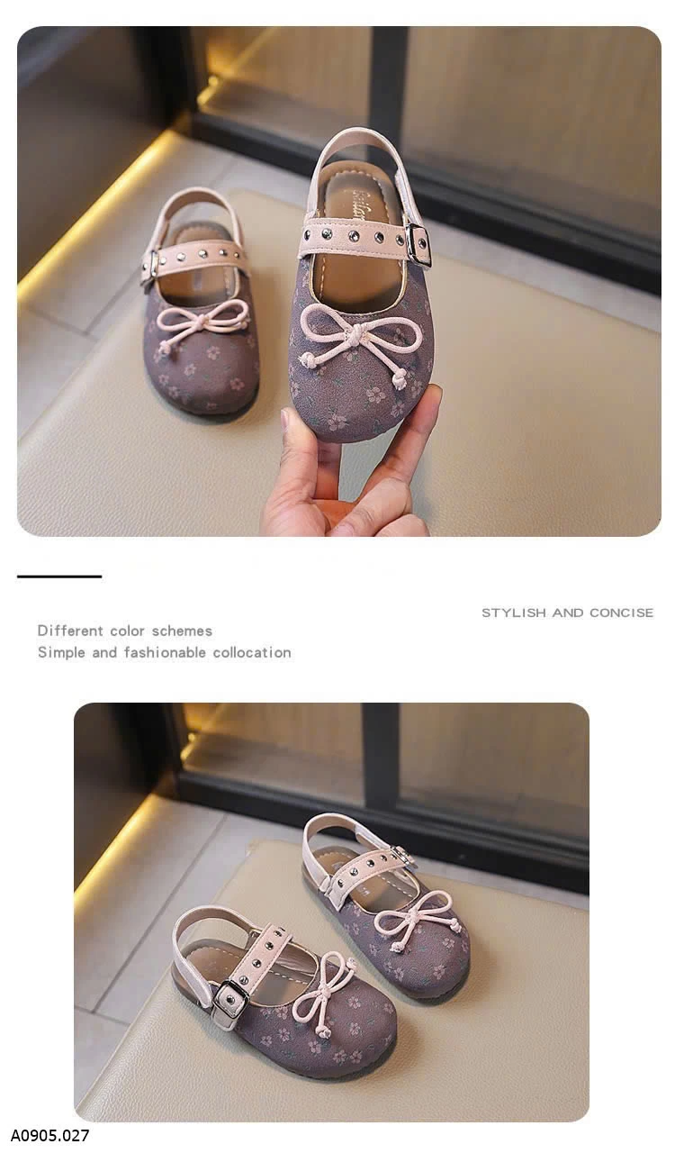 GIÀY BÚP BÊ HOA BÉ GÁI  Sỉ  giá  sz 23-28: 116k  sz 29-34: 126k 