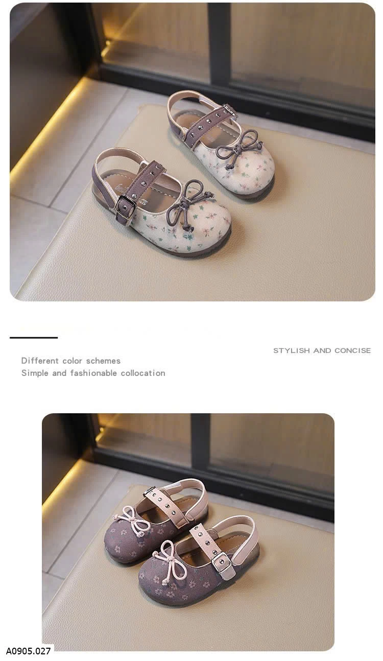 GIÀY BÚP BÊ HOA BÉ GÁI  Sỉ  giá  sz 23-28: 116k  sz 29-34: 126k 