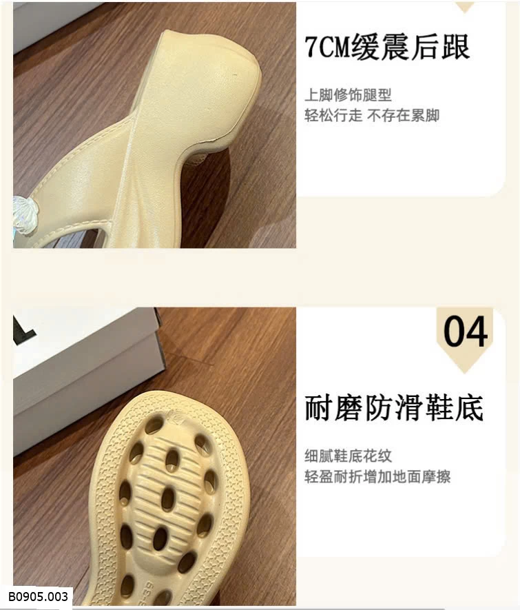 DÉP XỎ NGÓN ĐẾ CAO CHO NỮ   Sỉ 124k