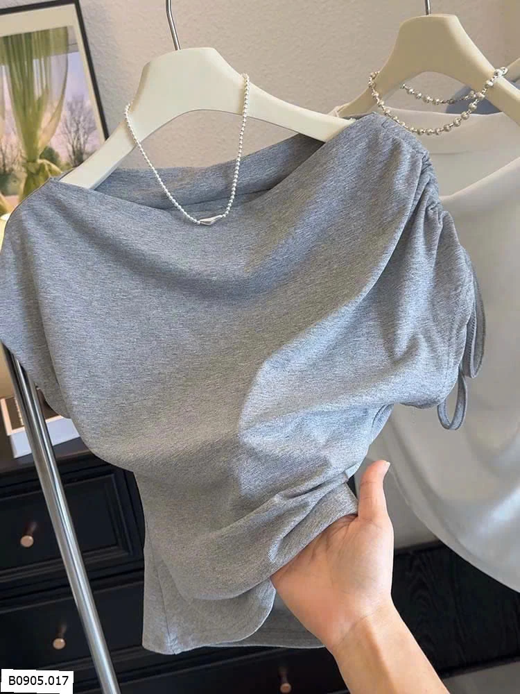 ÁO THUN CỔ ĐỔ RÚT VAI  Sỉ 130k