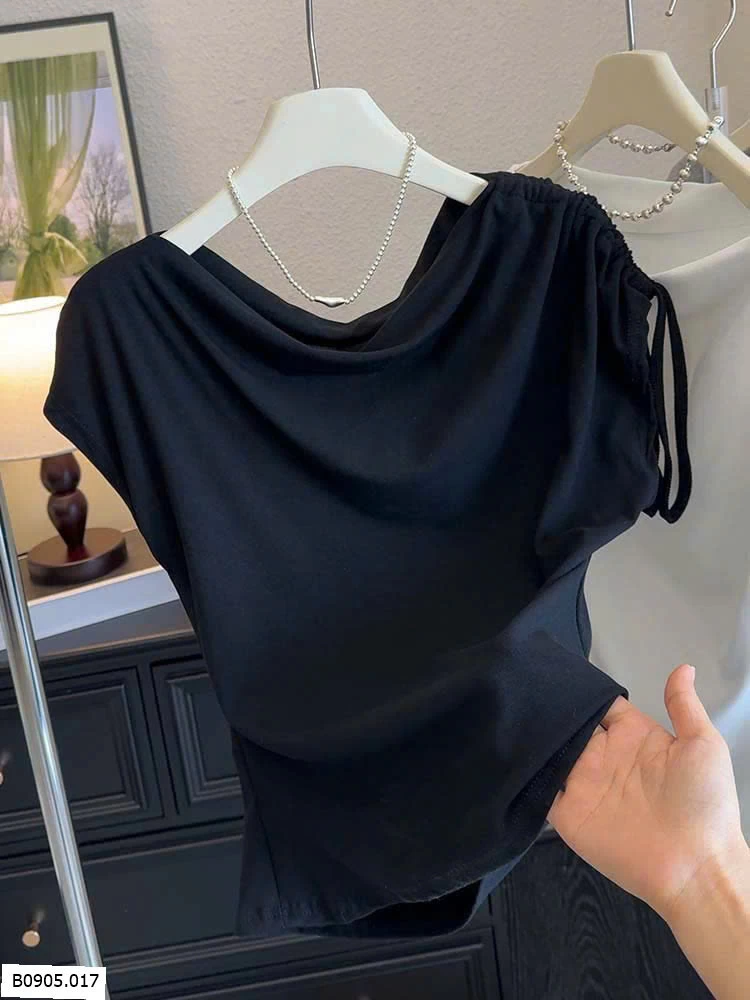 ÁO THUN CỔ ĐỔ RÚT VAI  Sỉ 130k