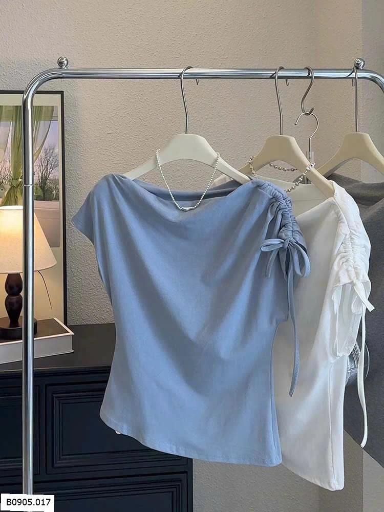 ÁO THUN CỔ ĐỔ RÚT VAI  Sỉ 130k