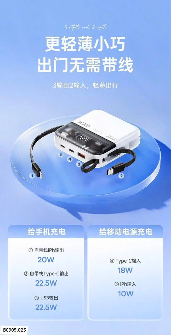 SẠC DỰ PHÒNG RM RPP 603  Sỉ 385k