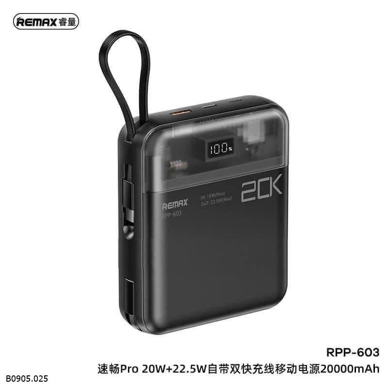 SẠC DỰ PHÒNG RM RPP 603  Sỉ 385k