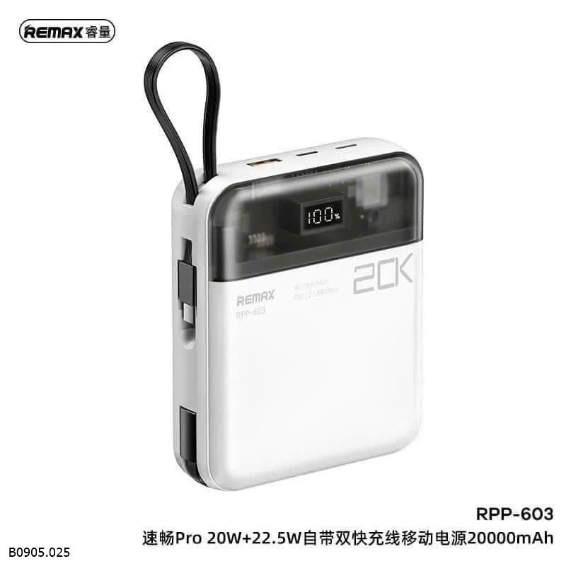 SẠC DỰ PHÒNG RM RPP 603  Sỉ 385k