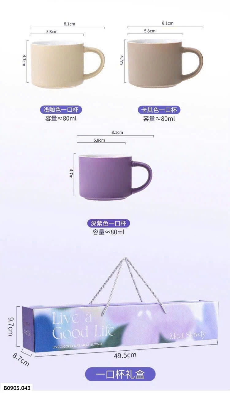 SET 5 CỐC TRÀ VINTAGE Sỉ 130k/1 set 