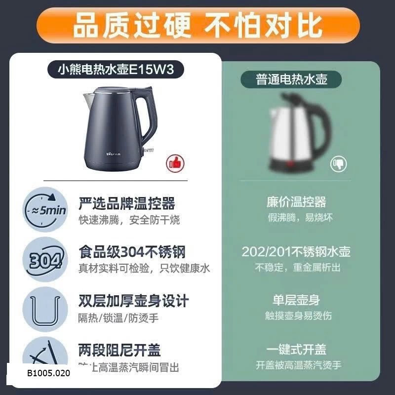 Ấm siêu tốc #BEAR  Sỉ 260kkk
