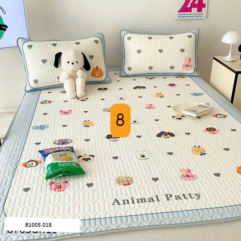 CHIẾU ĐIỀU HOÀ CAO SU KÈM VỎ GỐI Sỉ  1m5x2m: 270k      1m8x2m: 310k