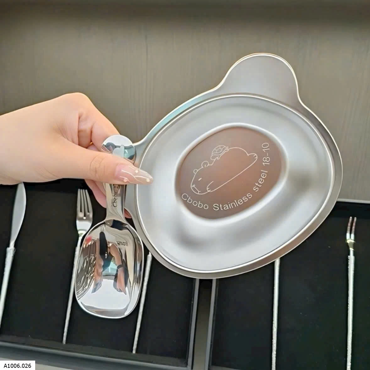 SET THÌA KHAY INOX   Sỉ 47k/1 set