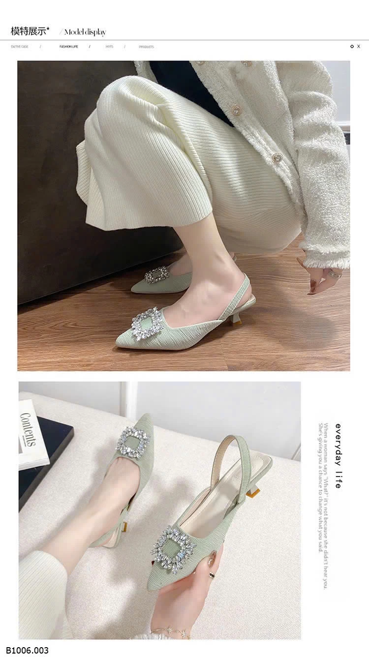 SANDAL MŨI NHỌN ĐÍNH ĐÁ   Sỉ 120k