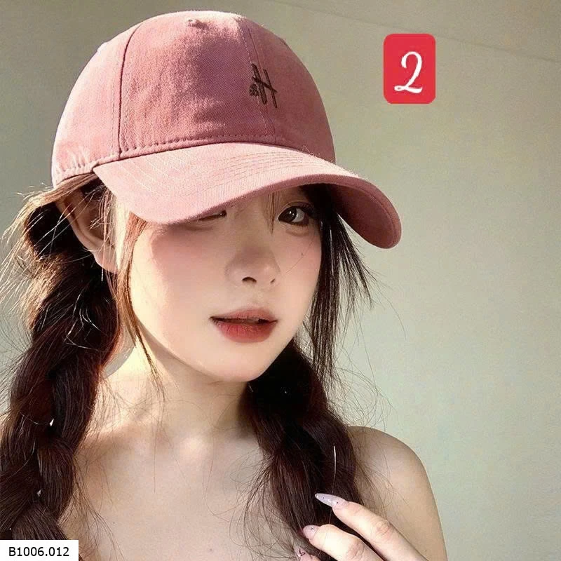 Mũ lưỡi trai thêu chữ H nam nữ   Sỉ 37k