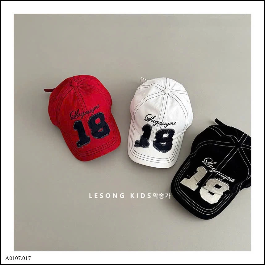 MŨ LƯỠI TRAI SỐ 18     Sỉ giá 87k