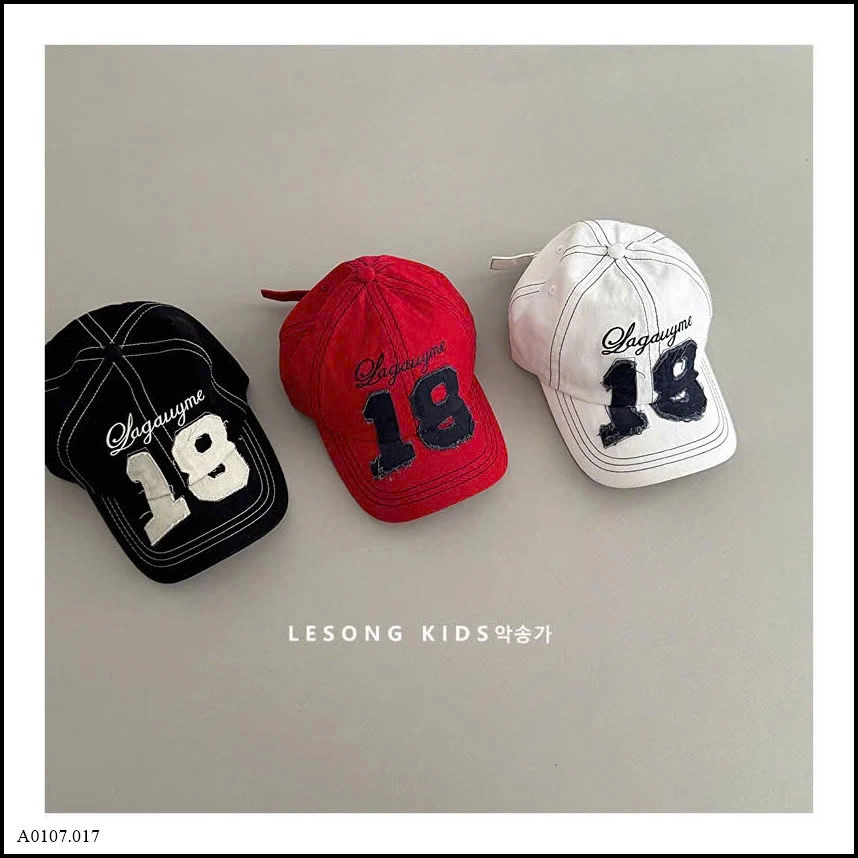 MŨ LƯỠI TRAI SỐ 18     Sỉ giá 87k