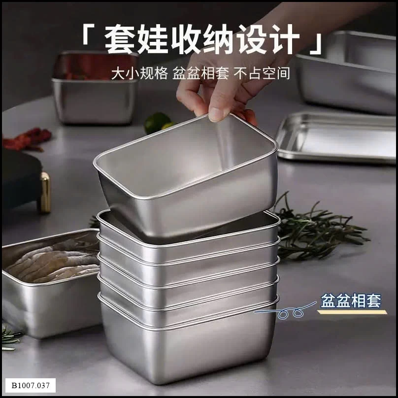 SET 5 HỘP INOX KÈM NẮP NHỰA Sỉ giá 49k/set 5 hộp