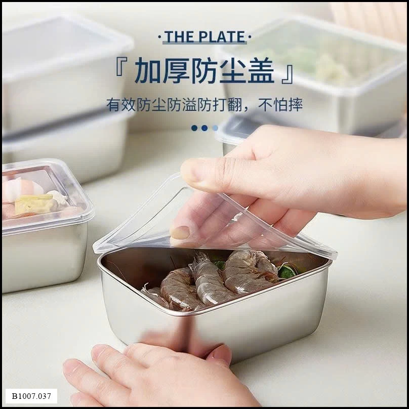 SET 5 HỘP INOX KÈM NẮP NHỰA Sỉ giá 49k/set 5 hộp
