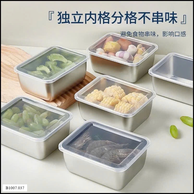 SET 5 HỘP INOX KÈM NẮP NHỰA Sỉ giá 49k/set 5 hộp