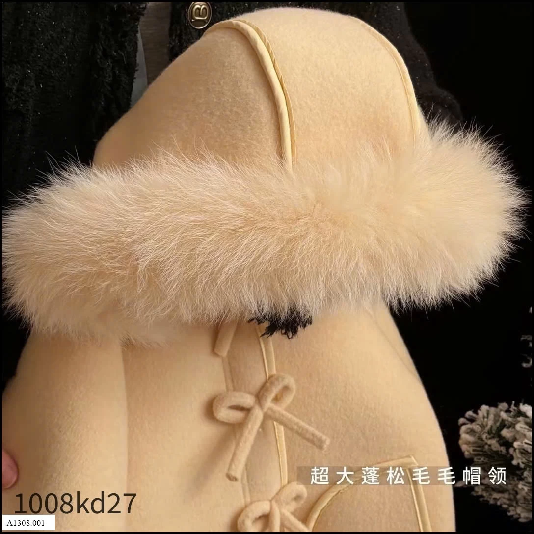 ÁO KHOÁC DẠ MŨ LÔNG CHO BÉ   Giá sỉ 260k