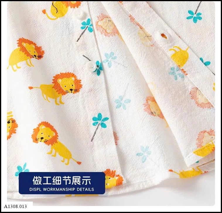 SƠ MI ĐỘNG VẬT  WELLKIDS   Giá sỉ 83k
