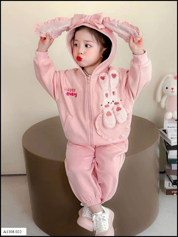 BỘ NỈ THỎ HỒNG  Giá sỉ 269k